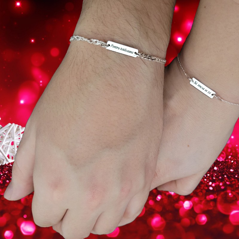 Set 19x5mm integral argint