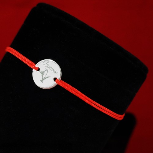 Bratara martisor cu banut de argint Bucurie