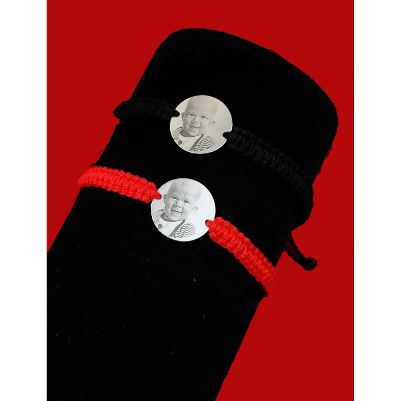 Set bratari personalizate Foto cu banuti de argint 14mm