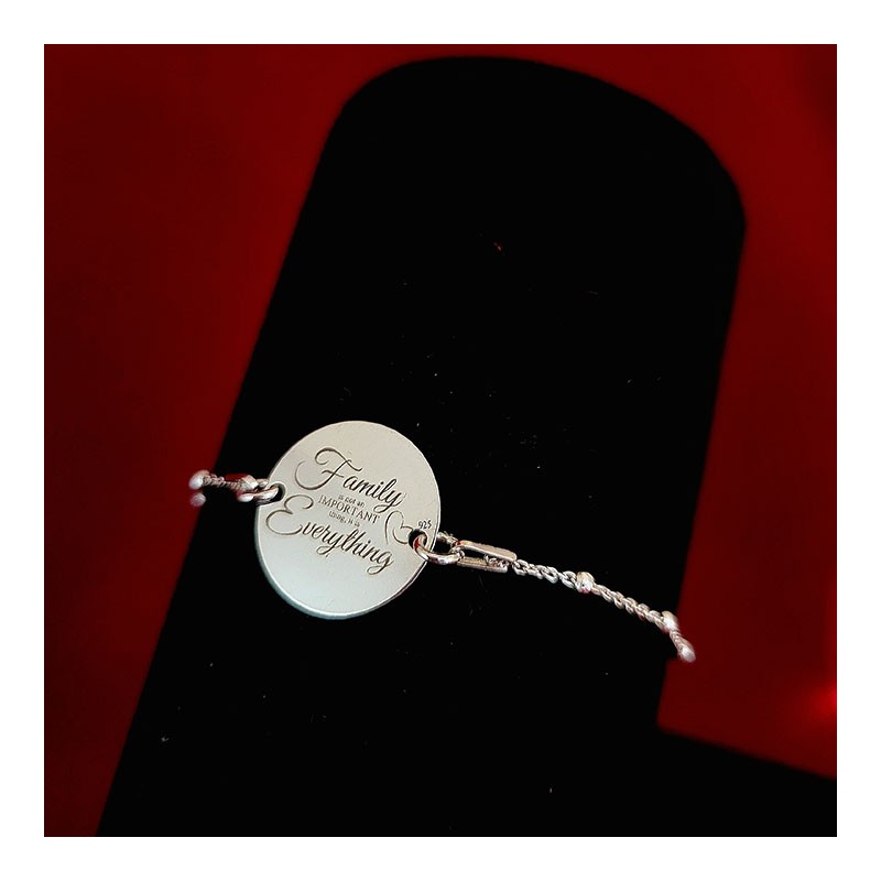 Bratara personalizata din argint cu bilute