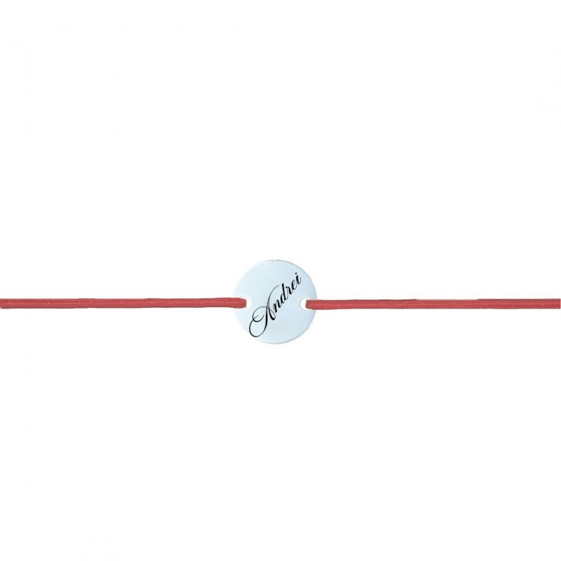Bratara bebe cu banut de argint de 10 mm