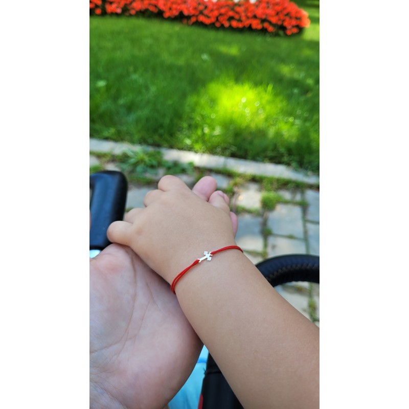 Bratara bebe cu cruce din Aur 14k