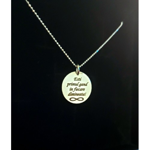 Lantisor argint personalizat cu banut