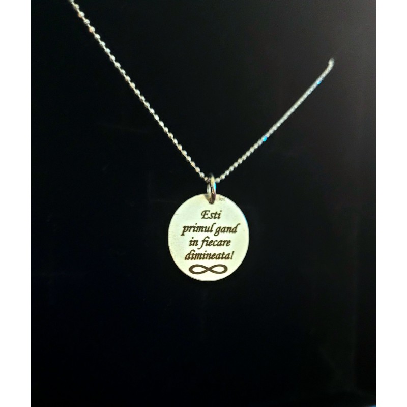 Lantisor argint personalizat cu banut