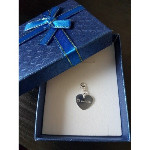 Pandantiv personalizat inima 15x13mm argint