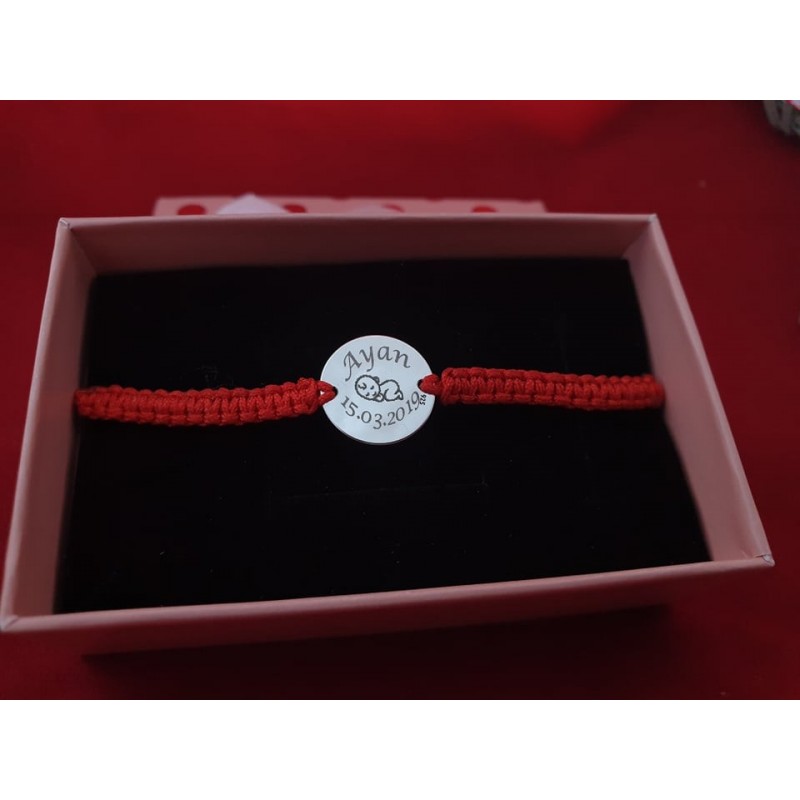 Bratara bebe cu banut de 14mm